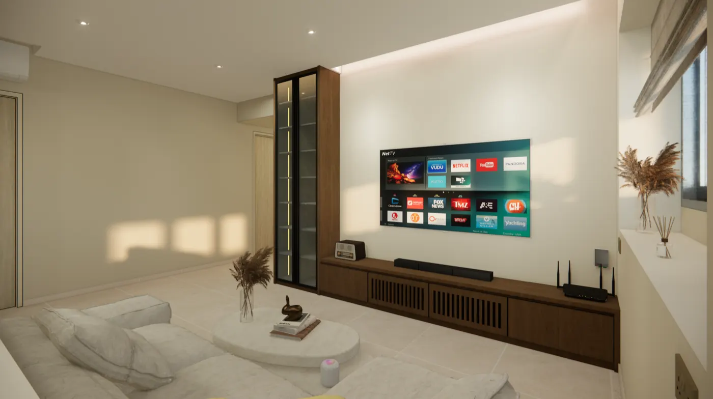 3D pre-design of a living room, Serangoon North